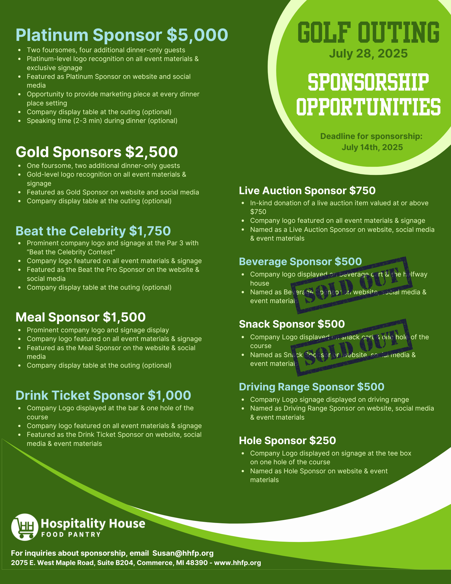 2025 golf outing flyer and sponsorship 2025 golf outing flyer and sponsorship