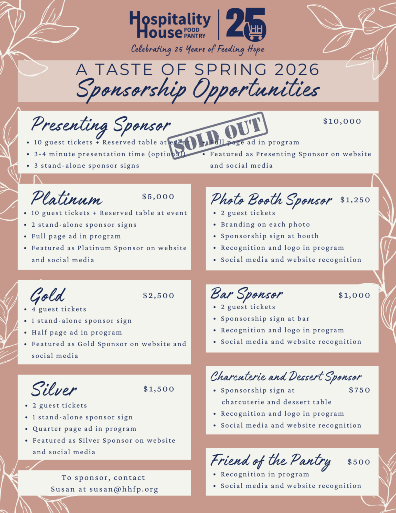 2026 taste of spring event sponsorship opportunities and flyer